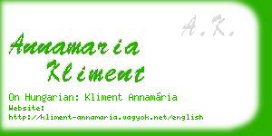 annamaria kliment business card